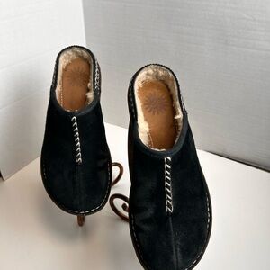 Ugg Kohala Size 7 Black Suede Slip-On Clogs/slippers